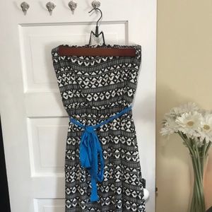 Floor length strapless dress